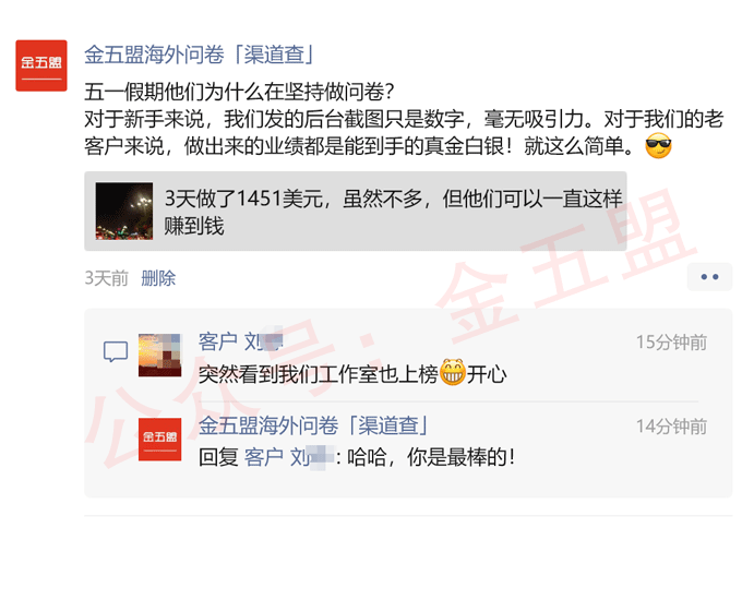 海外问卷调查：他们工作室，每天四百美元左右，越做越好了，你也可以做到